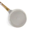 Mythic - Set de 2 sartenes 24/28 cm cerámica blanca, 1 cuchillo