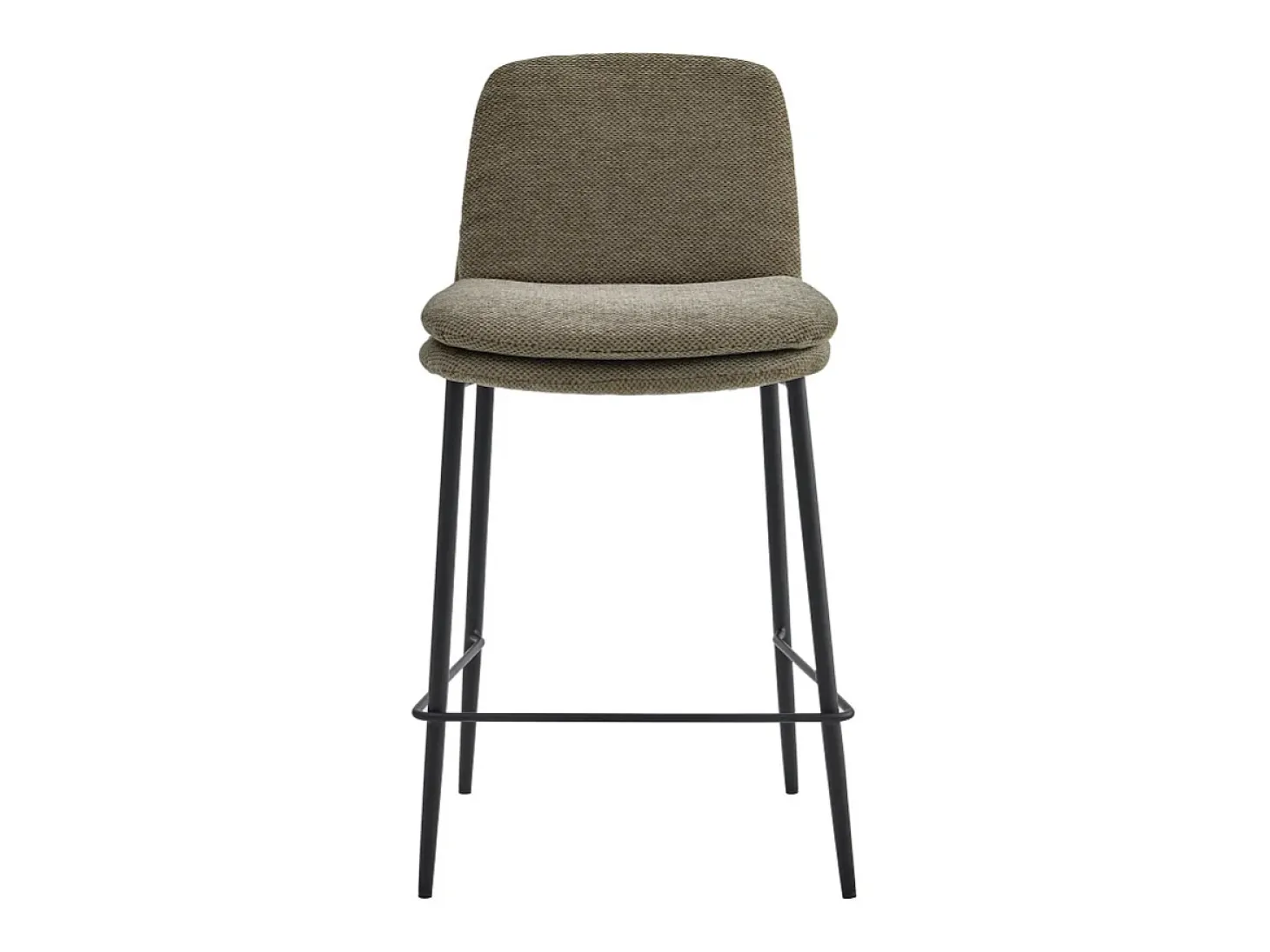 NOLAN-Silla de bar de tela Luxury Marron (x2)