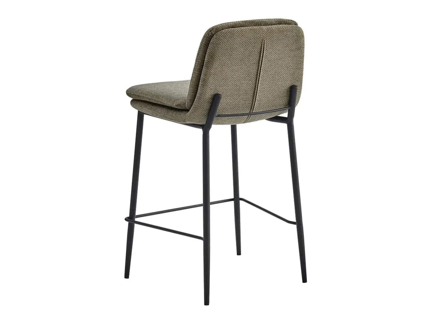 NOLAN-Silla de bar de tela Luxury Marron (x2)