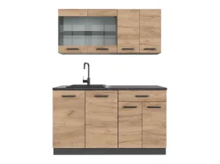 Сocina versátil oro power roble/antracita 140x46x81.6 r-line