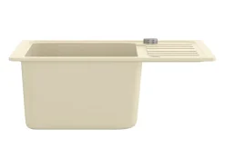 Oksbøl Fregadero de cocina de granito con un seno beige