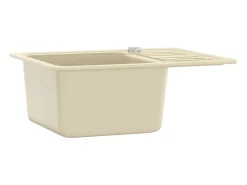 Oksbøl Fregadero de cocina de granito con un seno beige