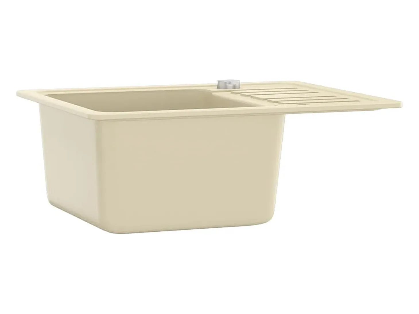 Oksbøl Fregadero de cocina de granito con un seno beige