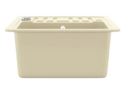 Oksbøl Fregadero de cocina de granito con un seno beige