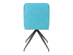 Pack 2 sillas Carol tapizado en tela terciopelo azul turquesa, 88cm(alto) 48cm(ancho) 59.5