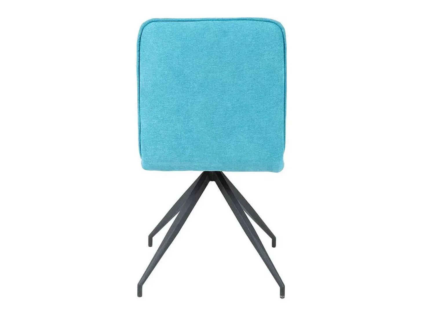 Pack 2 sillas Carol tapizado en tela terciopelo azul turquesa, 88cm(alto) 48cm(ancho) 59.5