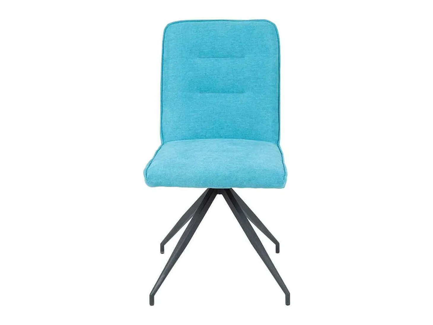 Pack 2 sillas Carol tapizado en tela terciopelo azul turquesa, 88cm(alto) 48cm(ancho) 59.5