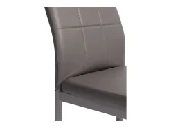 Pack 4 sillas comedor Laia símil piel gris 98x43x44 cm Adec