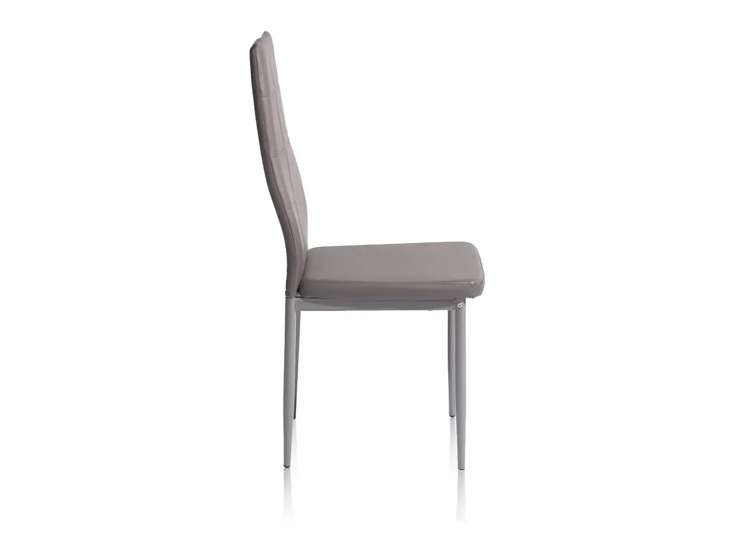 Pack 4 sillas comedor Laia símil piel gris 98x43x44 cm Adec