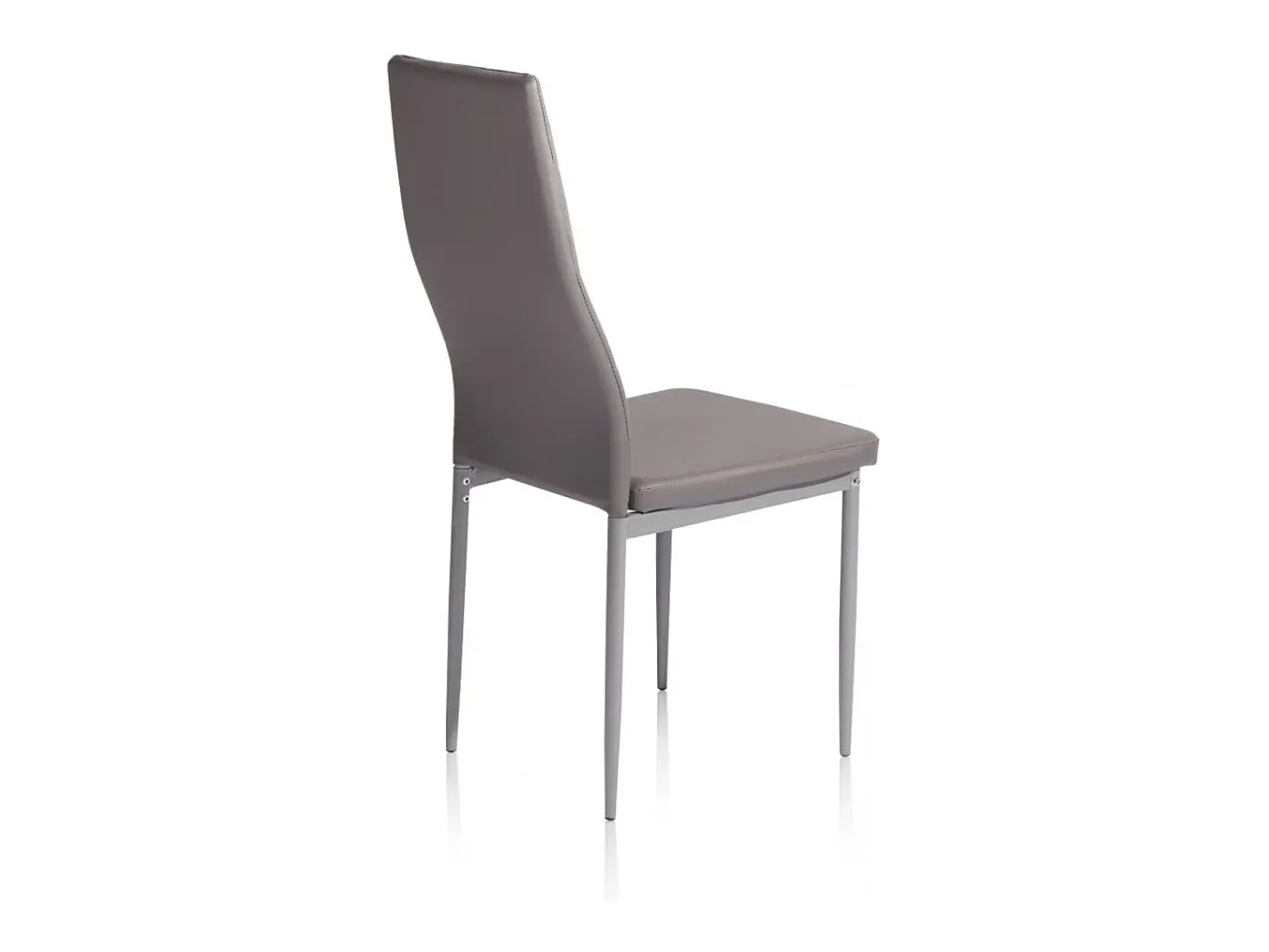 Pack 4 sillas comedor Laia símil piel gris 98x43x44 cm Adec