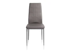 Pack 4 sillas comedor Laia símil piel gris 98x43x44 cm Adec