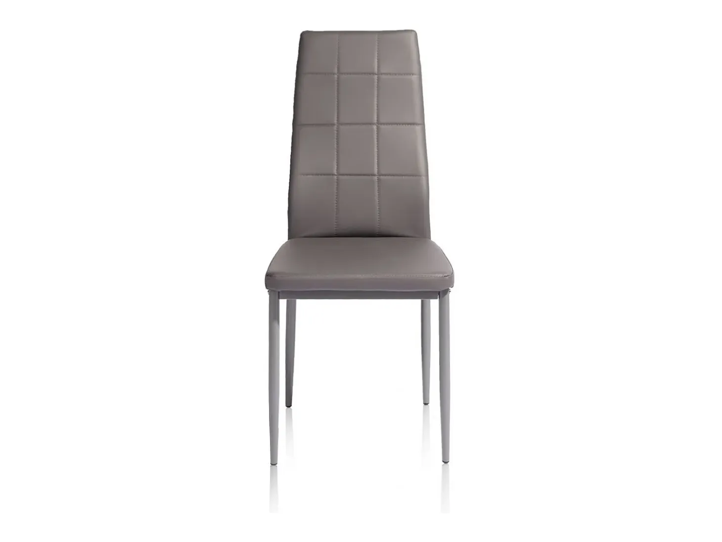 Pack 4 sillas comedor Laia símil piel gris 98x43x44 cm Adec