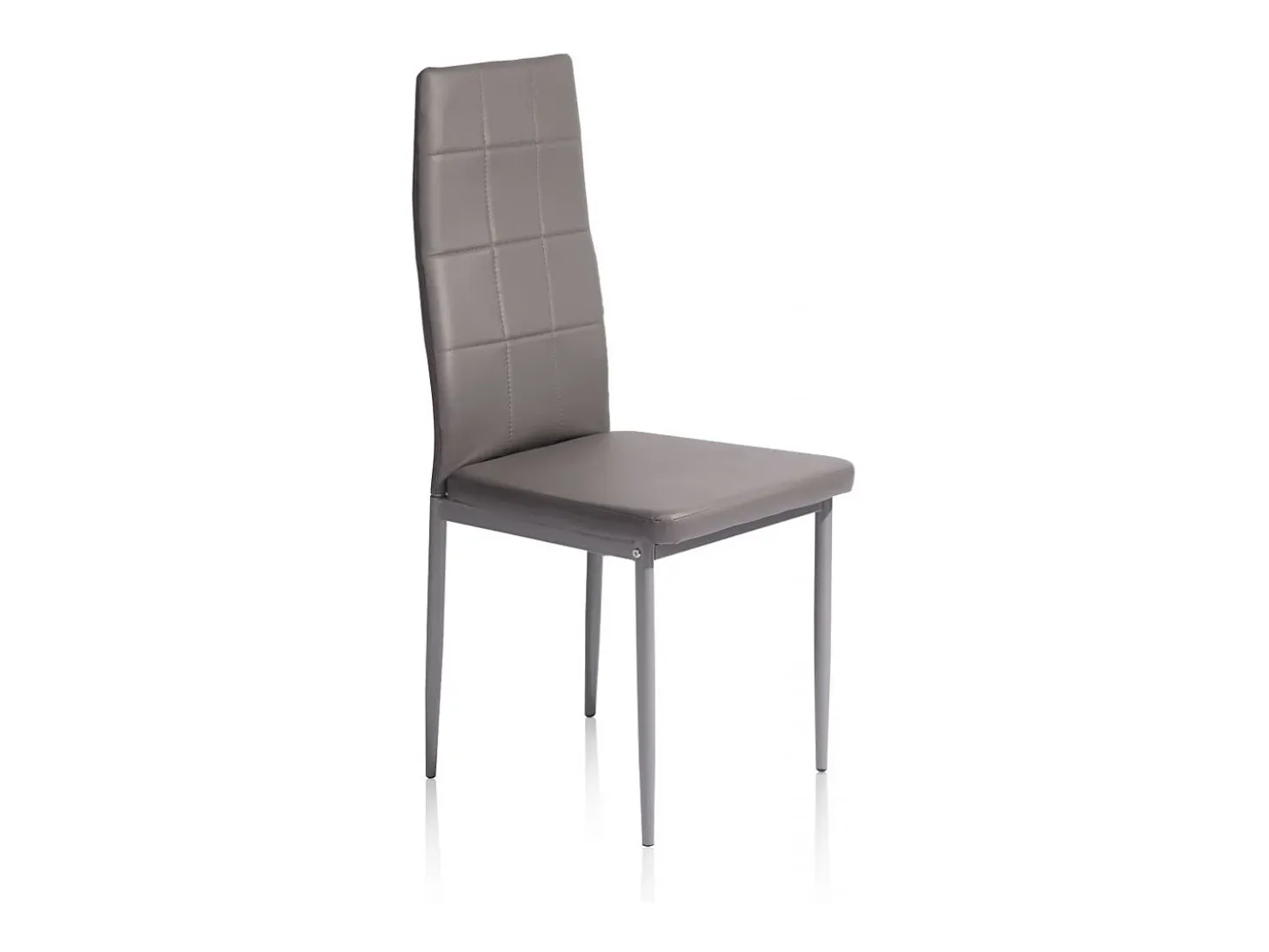 Pack 4 sillas comedor Laia símil piel gris 98x43x44 cm Adec