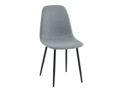 Pack 2 sillas comedor Lisa industrial gris y negro tela poliéster y metal