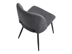 Pack 2 Sillas Comedor Mos Gris, Respaldo Redondeado Negro 58x86x50 cm