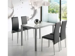 Pack 4 Sillas Comedor Saona Contemporáneo Negro 97x56x43