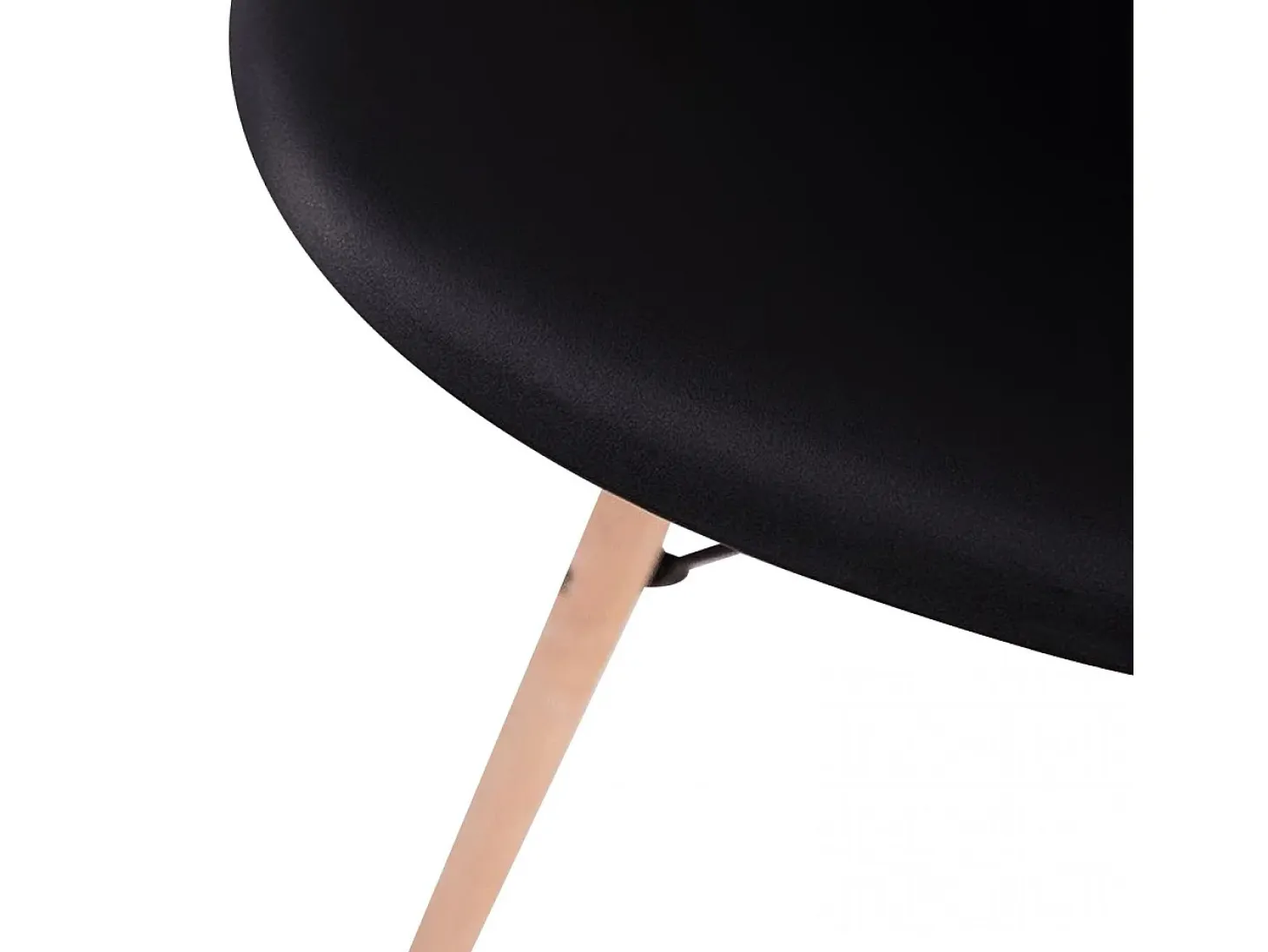 Pack 4 sillas con estructura en madera de haya y base en negro 46 cm Tower Wood Negro