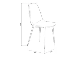 Pack 4 sillas de comedor Cai Piel marrón