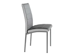 Pack 2 Sillas de Comedor Meli, Sillas Salón Polipiel Gris 45x92x54cm