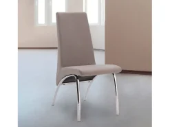 Pack 2 Sillas de Comedor, Sillas para Salón, Acabado en Tejido Marengo, Medidas: 44 cm (Ancho) x 61 cm (Largo) x 95 cm (Alto)