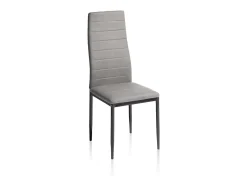 Pack 6 sillas de comedor Yuri Gris Oscuro - Negro