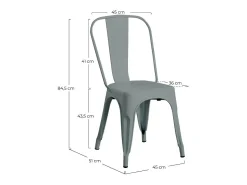 Pack 4 Sillas Industriales Strong 45x54x85cm Thinia Home