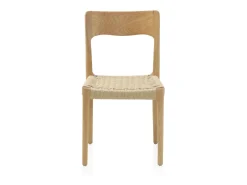 Pack 4 sillas madera de fresno con asiento trenzado