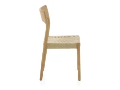 Pack 4 sillas madera de fresno con asiento trenzado