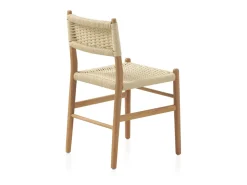 Pack 4 sillas madera de haya con asiento trenzado