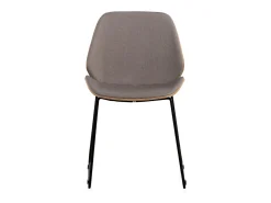 Pack 2 sillas madera tapizadas con patas metálicas negras