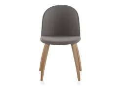 Pack 2 sillas madera tapizada con respaldo lacado blanco