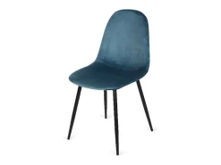 Pack 4 sillas modelo Córdoba tapizado Velvet Tela Azul, 43 cm(ancho) 86 cm(altura) 55 cm(