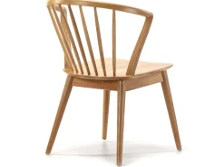 Pack 2 sillas Mura Color Roble, Madera Maciza, 55 x 58,5 x 84 cm