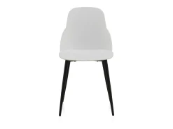 Pack 4 sillas pp color blanco con patas metálicas
