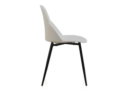 Pack 4 sillas pp color blanco con patas metálicas