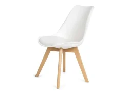 Pack 4 sillas Super Dereck en polipiel color blanco, 42 cm(ancho) 81 cm(altura) 46 cm(fond