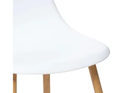 Pack 4 Sillas Taho 46x85x51cm - Blanco/Madera Claro