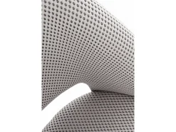Pack 4 sillas tapizadas nido de abeja en gris con patas madera natural hevea