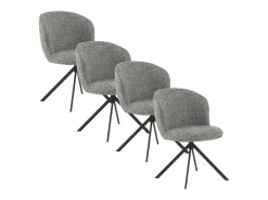 Pack 4 sillas tapizadas tweed verde moteado