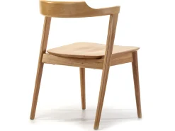Pack 2 sillas Venus Color Roble, Madera Maciza, 58 x 57,5 x 76 cm
