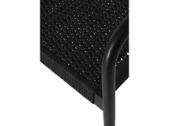 Pack 4 sillones negros madera de fresno con asiento trenzado