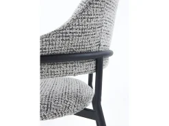 Pack 4 sillones tapizados chenilla jaspeado gris claro