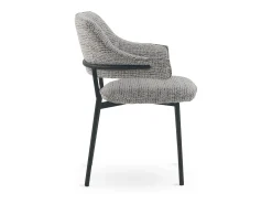 Pack 4 sillones tapizados chenilla jaspeado gris claro