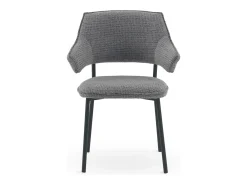 Pack 4 sillones tapizados chenilla gris marengo