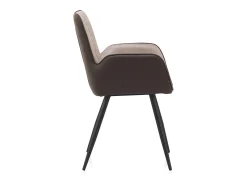 Pack 2 sillones tapizados bicolor patas metálicas negras