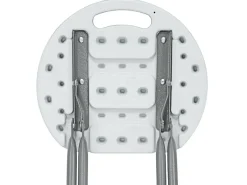 Pack 6 Taburetes Plegables de Resina y Acero 31x45cm Blancos 7house