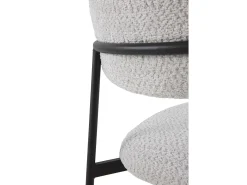 Pack de 4 sillas tapizadas en chenilla color gris claro