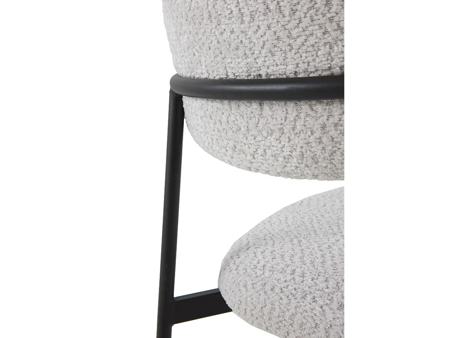 Pack de 4 sillas tapizadas en chenilla color gris claro