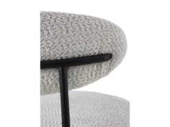 Pack de 4 sillas tapizadas en chenilla color gris claro