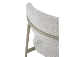 Pack de 4 sillas tapizadas en chenilla color blanco